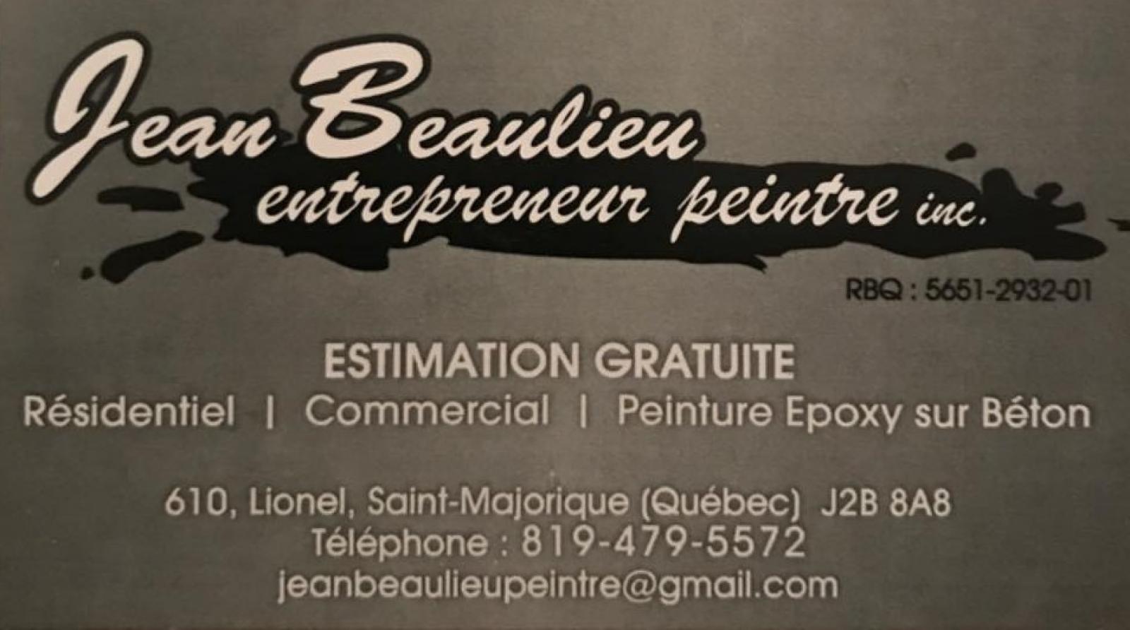 Jean Beaulieu Entrepreneur Peintre Logo